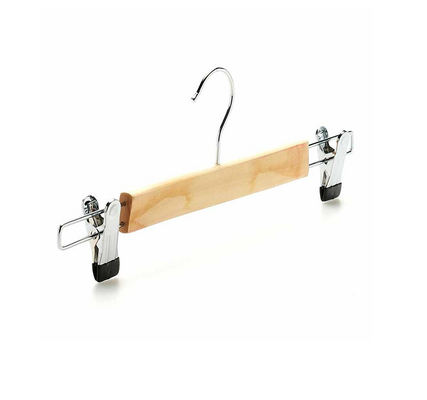 100 Cabides Madeira Reto com Pinças ECO